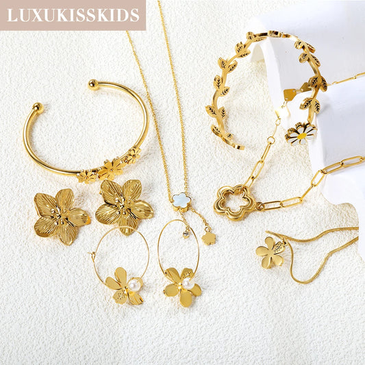 Ensemble de bijoux fleur pour femme