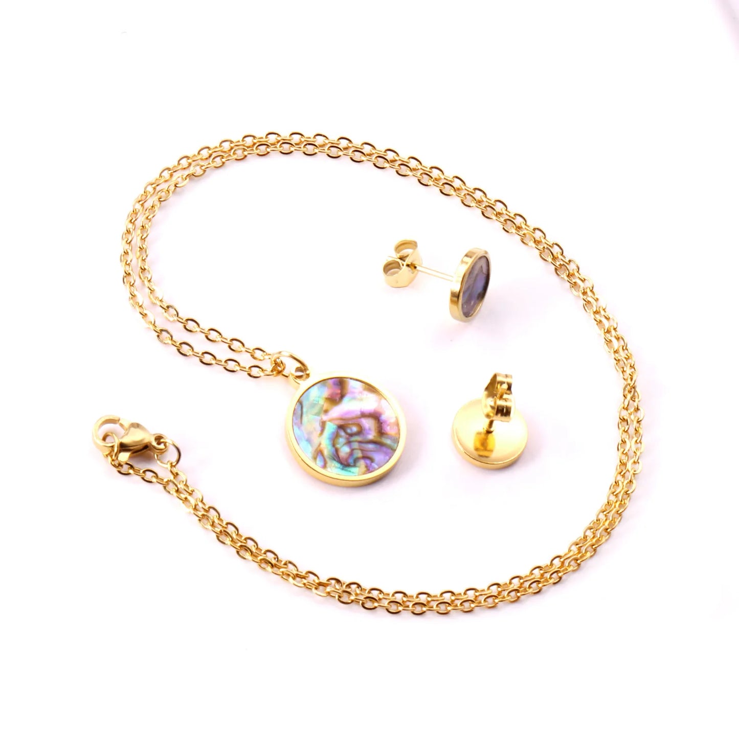 LUXUSTEEL- Collier Pendentif Rond pour Femme et Fille