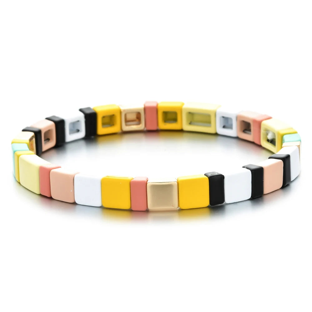Bracelet bohème arc-en-ciel coloré pour femme