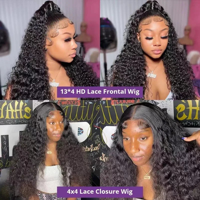 Perruques de cheveux humains bouclés