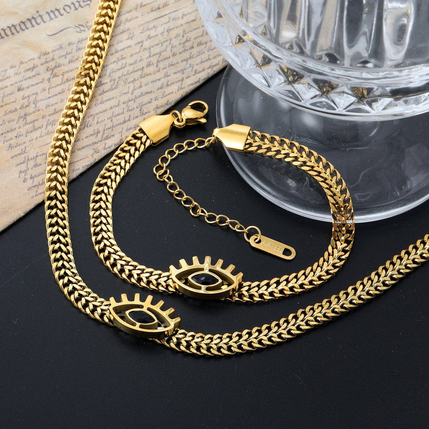 LUXUSTEEL ensemble bijoux.