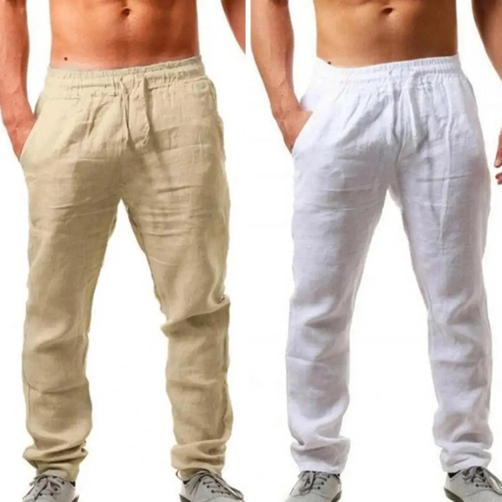 Pantalon Cargo en coton blanc pour hommes
