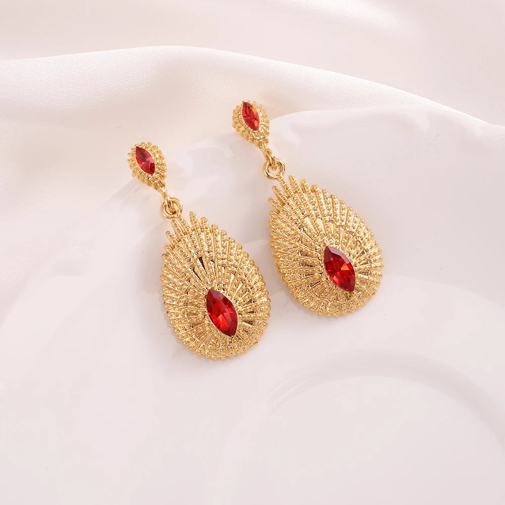 Ensemble de bijoux éthiopiens plaqués 24K