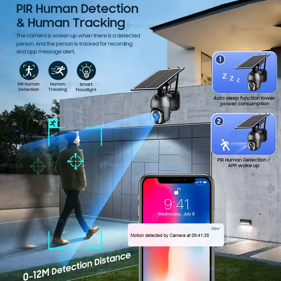 Caméra solaire de Surveillance extérieure