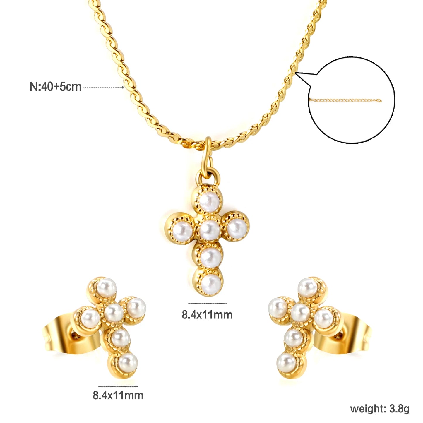 LUXUSTEEL-Bijoux en Forme d'Étoile et de Fleur Cubique