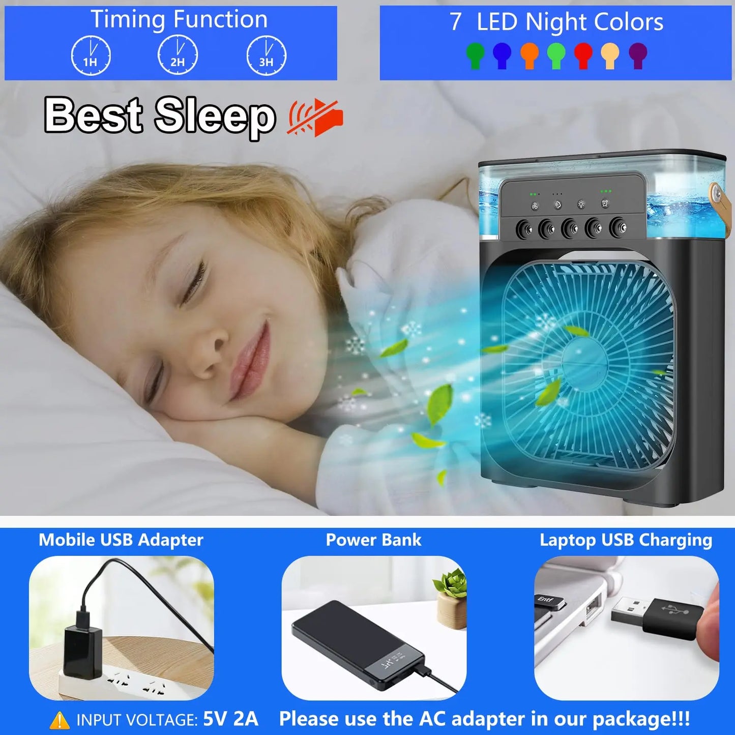 Climatiseurs portables avec USB 62Mini