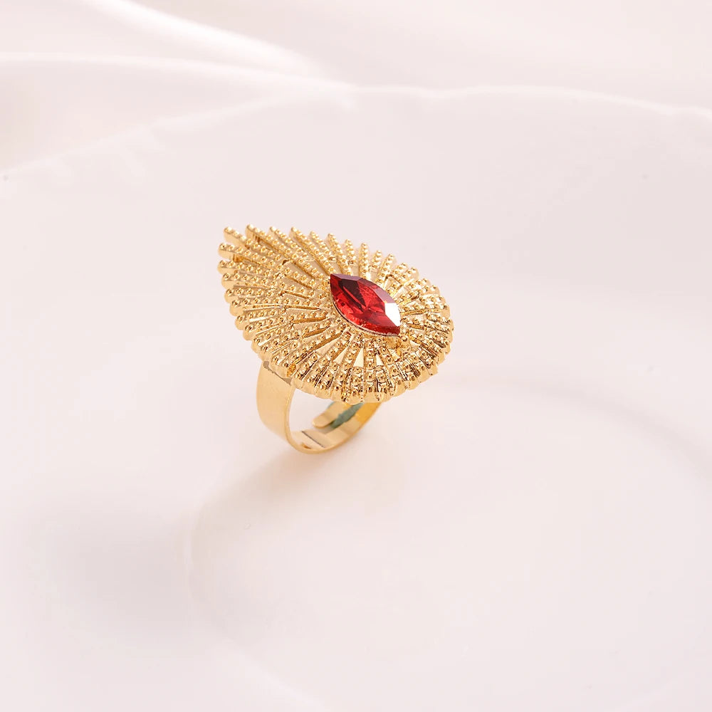 Ensemble de bijoux éthiopiens plaqués 24K