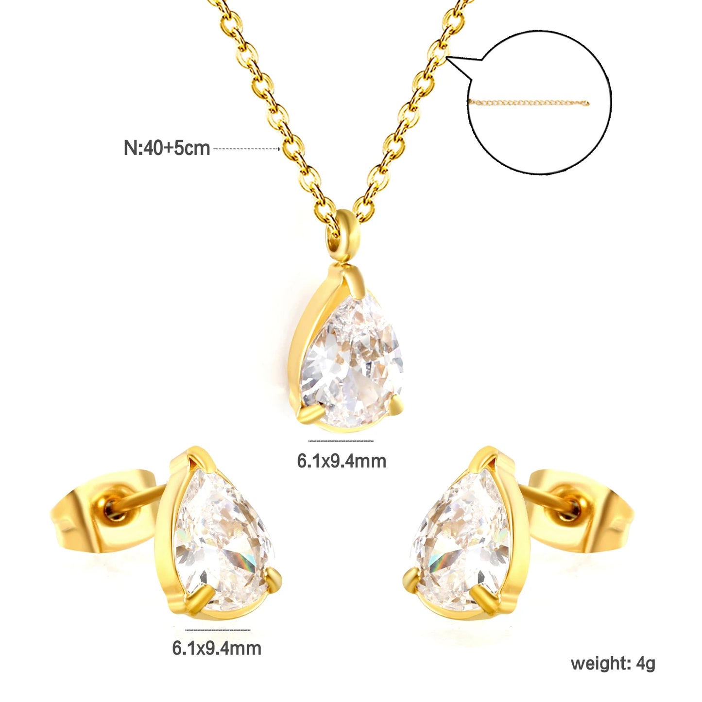 LUXUSTEEL-Bijoux en Forme d'Étoile et de Fleur Cubique