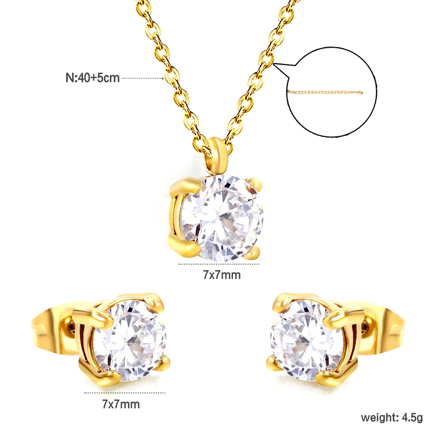 LUXUSTEEL-Bijoux en Forme d'Étoile et de Fleur Cubique