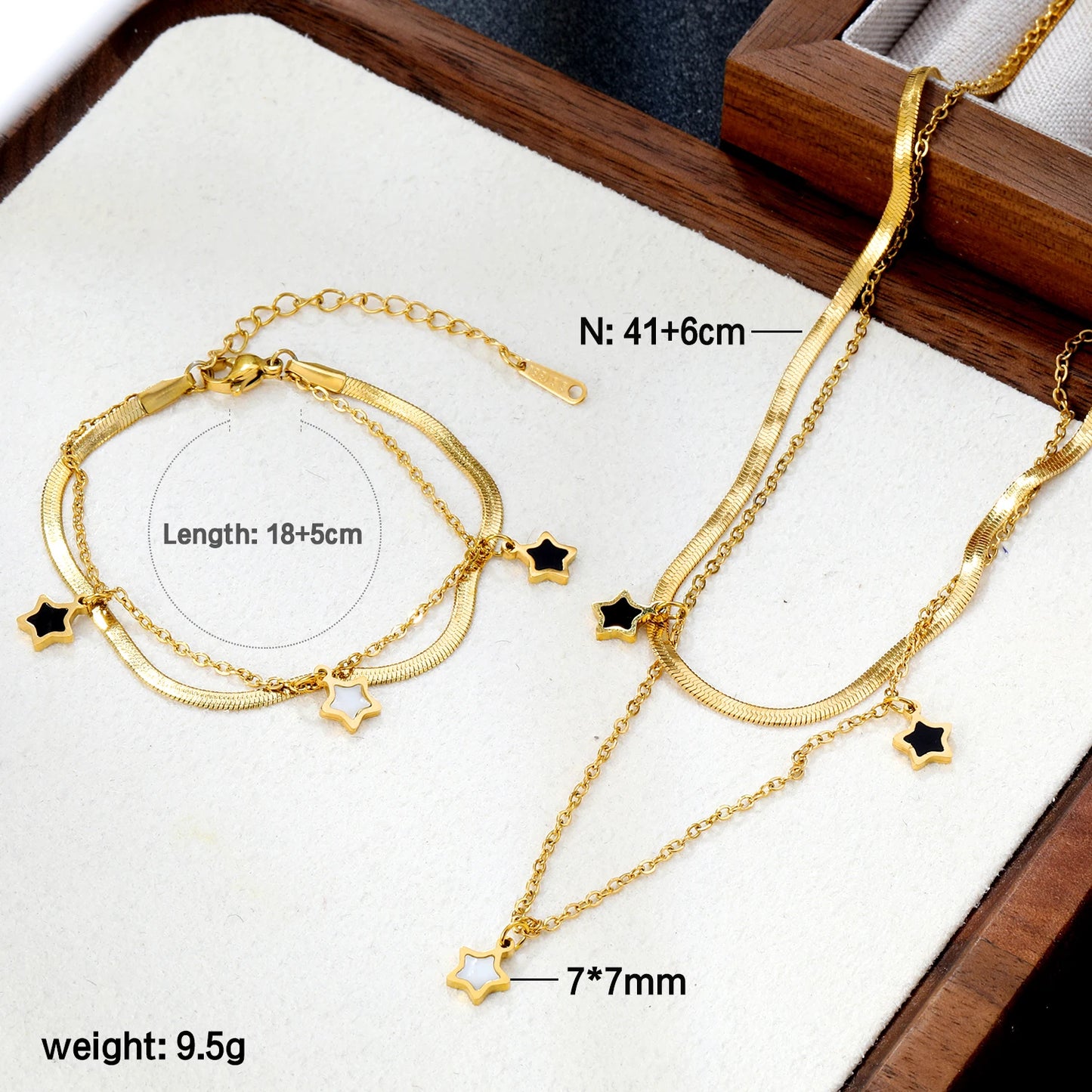 LUXUSTEEL ensemble bijoux.