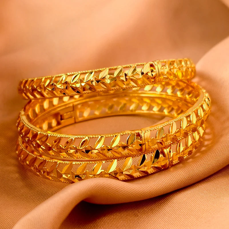 Bracelets plaqués or de Dubaï pour femmes