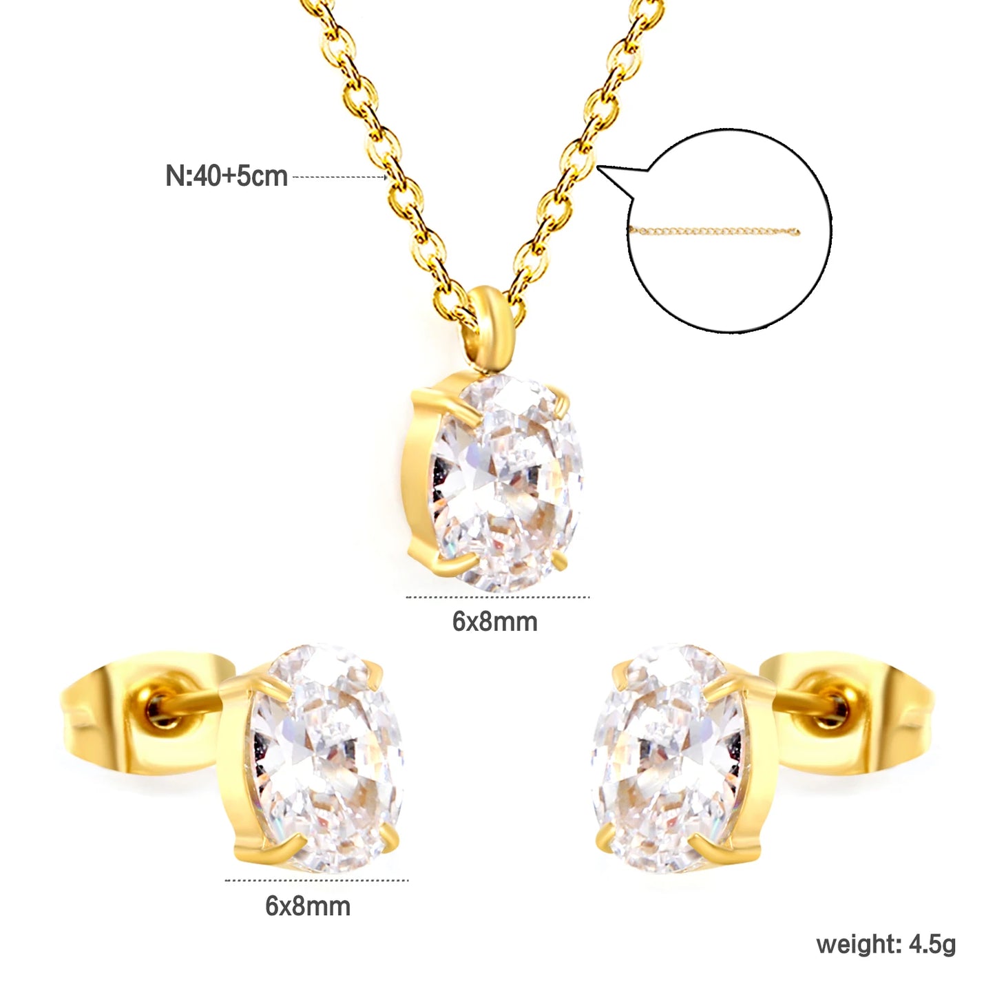 LUXUSTEEL-Bijoux en Forme d'Étoile et de Fleur Cubique