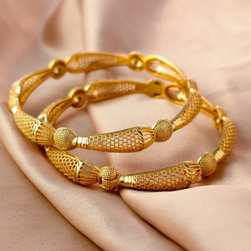 Bracelets plaqués or de Dubaï pour femmes