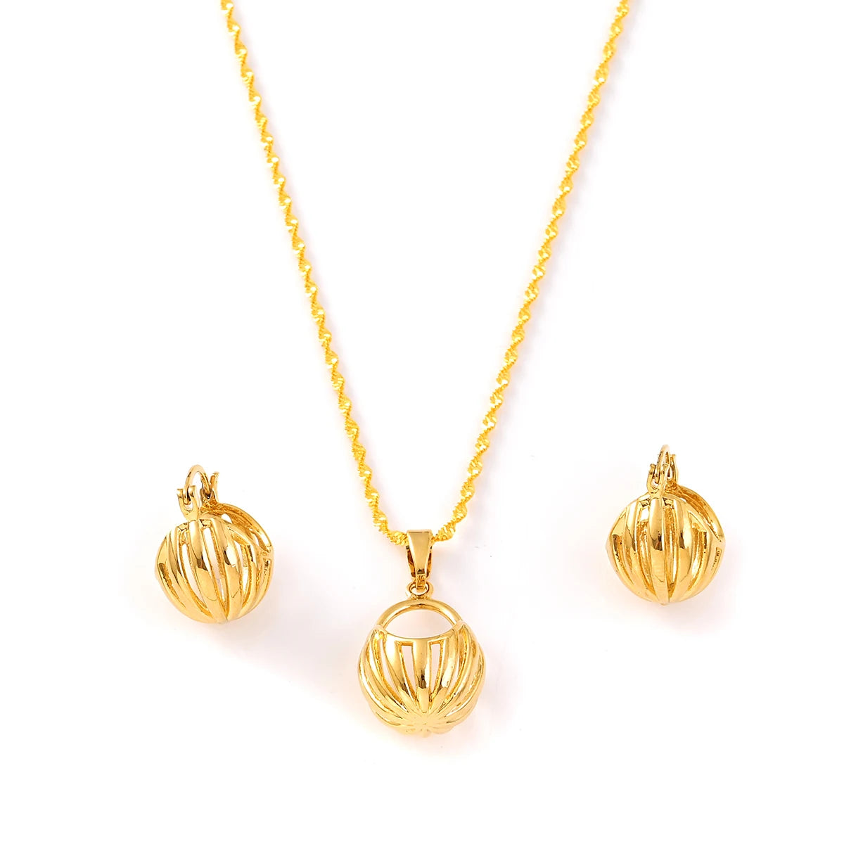 Ensemble de bijoux plaqué or 18 Karats pour femmes et filles