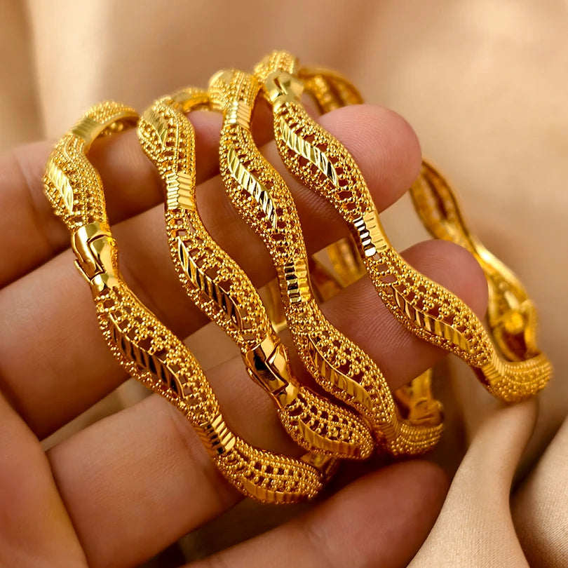 Bracelets plaqués or de Dubaï pour femmes