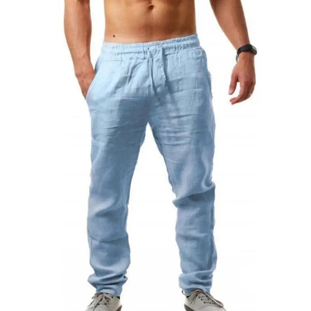 Pantalon Cargo en coton blanc pour hommes