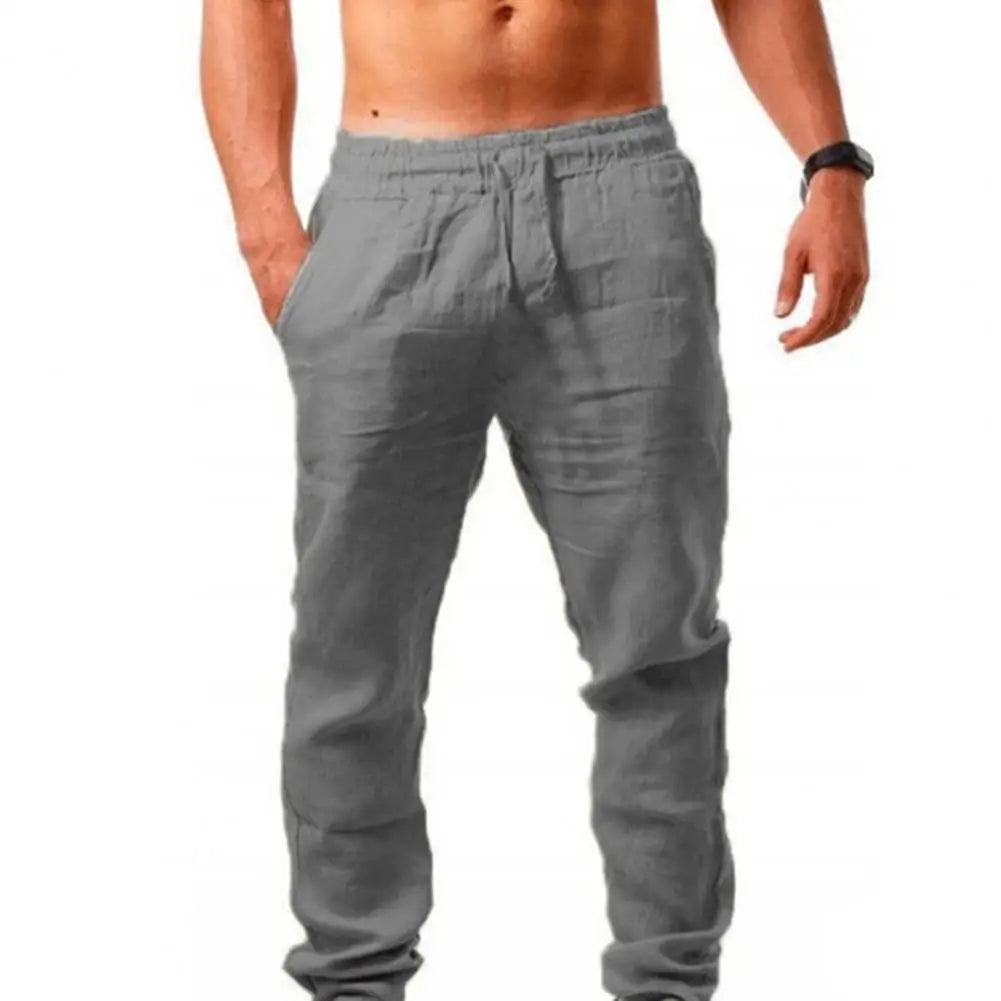 Pantalon Cargo en coton blanc pour hommes