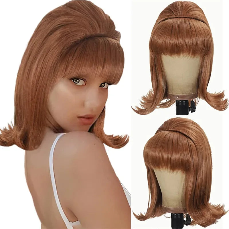 QQXCAIW Perruque de cheveux synthétiques