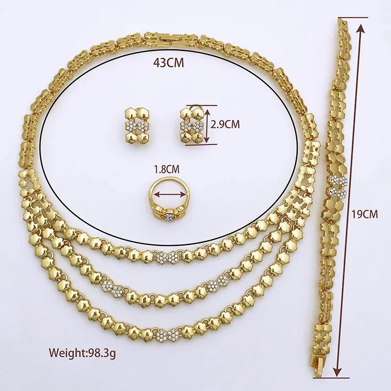 Ensembles de bijoux de couleur or pour femmes