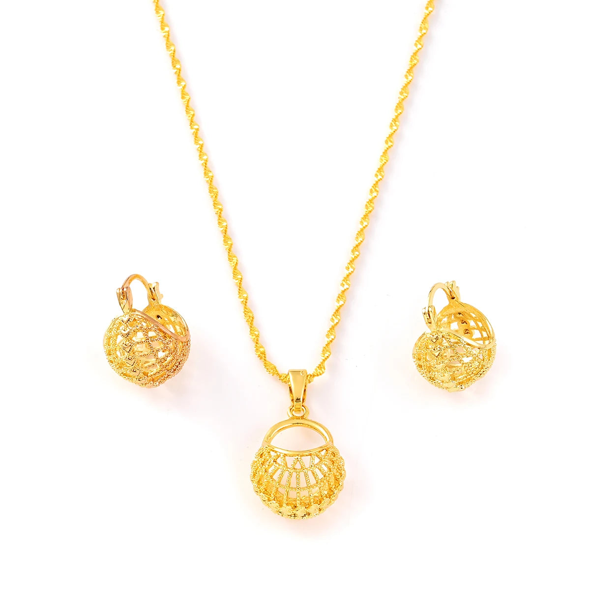 Ensemble de bijoux plaqué or 18 Karats pour femmes et filles