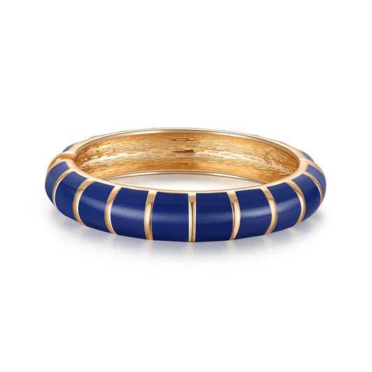Bracelets en métal émaillé multicolore pour femmes