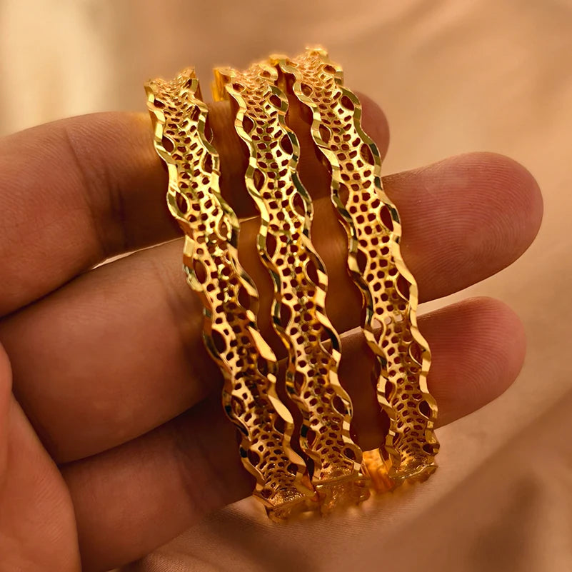 Bracelets plaqués or de Dubaï pour femmes
