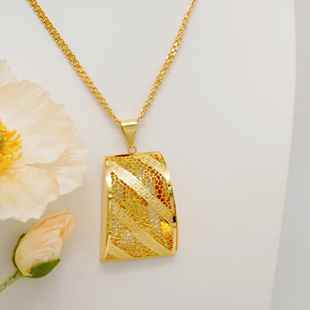 Ensemble de bijoux de dubaï, couleur or pour femmes