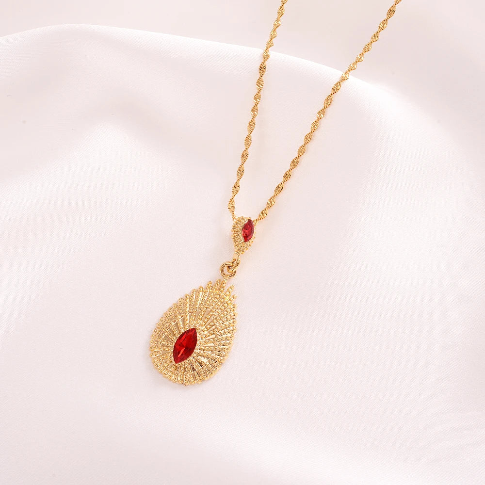 Ensemble de bijoux éthiopiens plaqués 24K