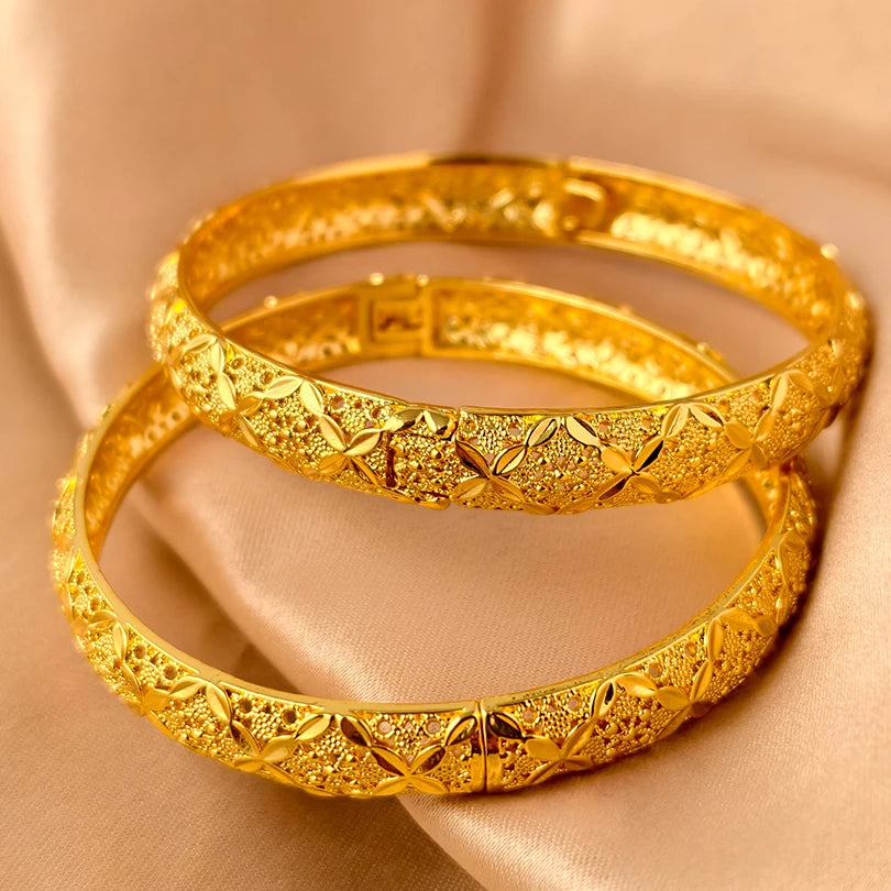 Bracelets plaqués or de Dubaï pour femmes