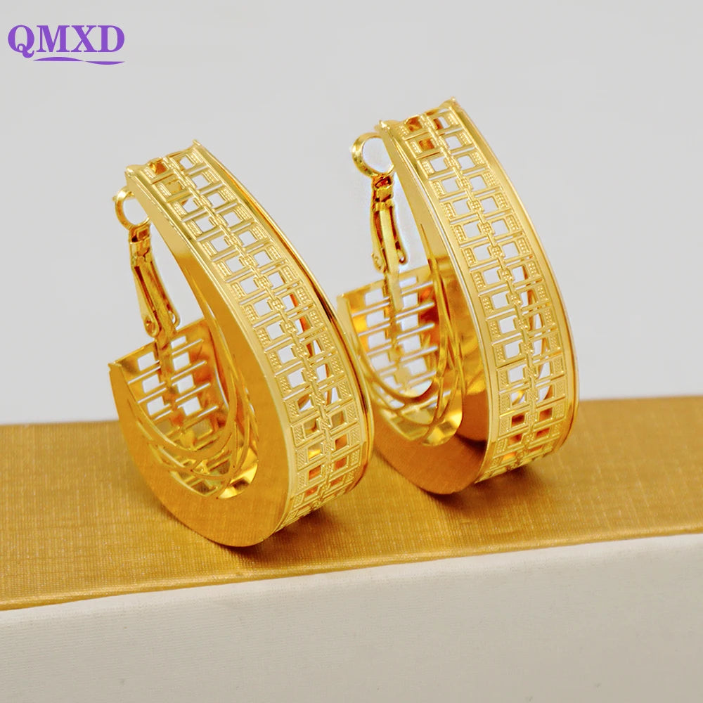 Ensemble de bijoux de dubaï, couleur or pour femmes