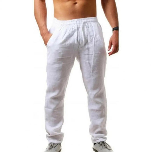 Pantalon Cargo en coton blanc pour hommes