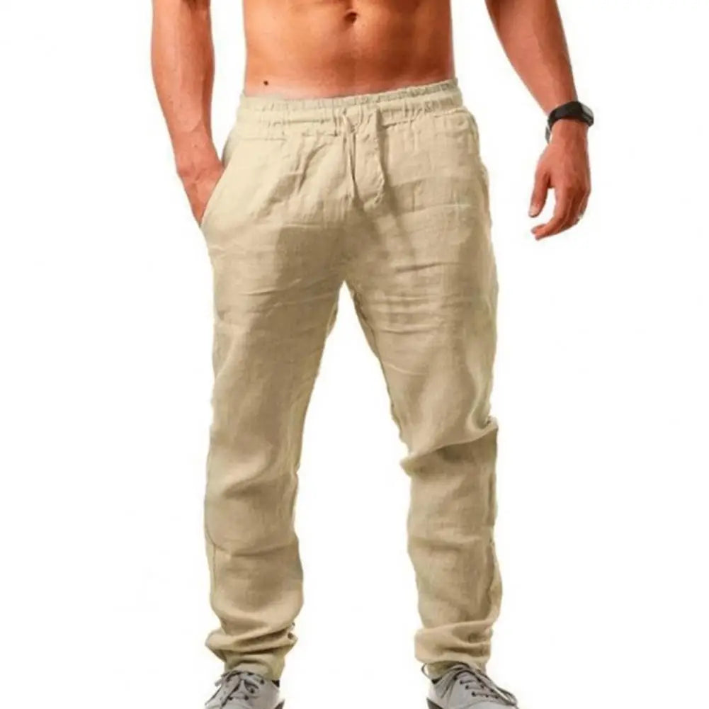 Pantalon Cargo en coton blanc pour hommes