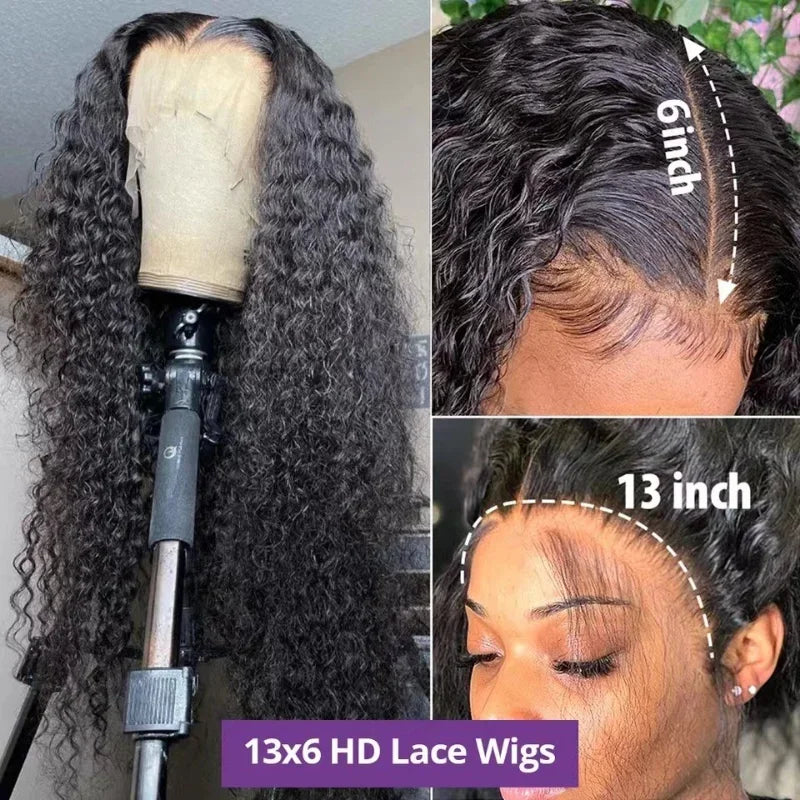 Perruques de cheveux humains bouclés
