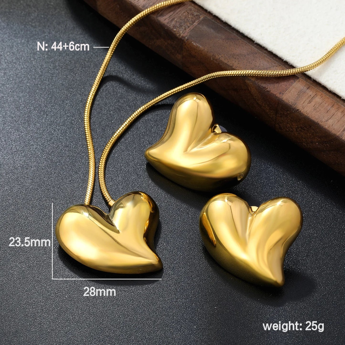 LUXUSTEEL ensemble bijoux.