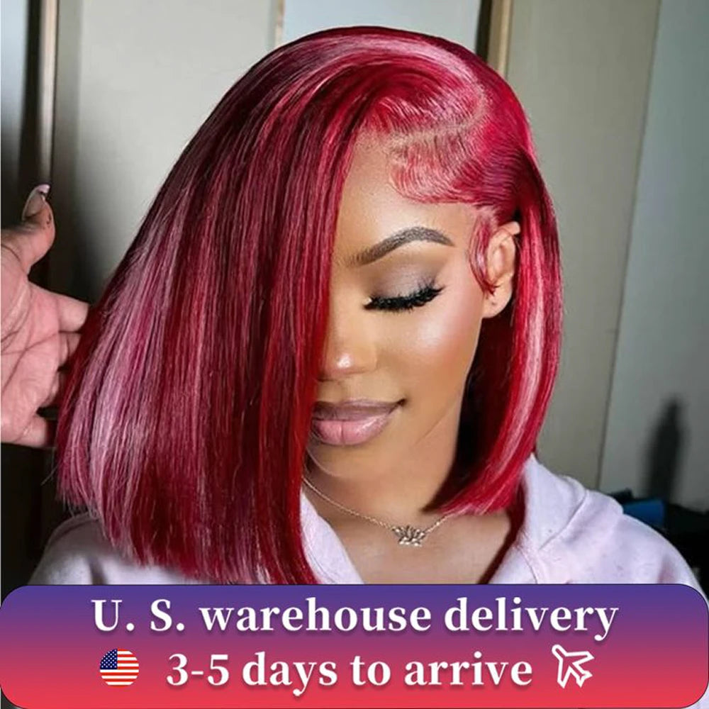 Cheveux humains droite Bob perruques
