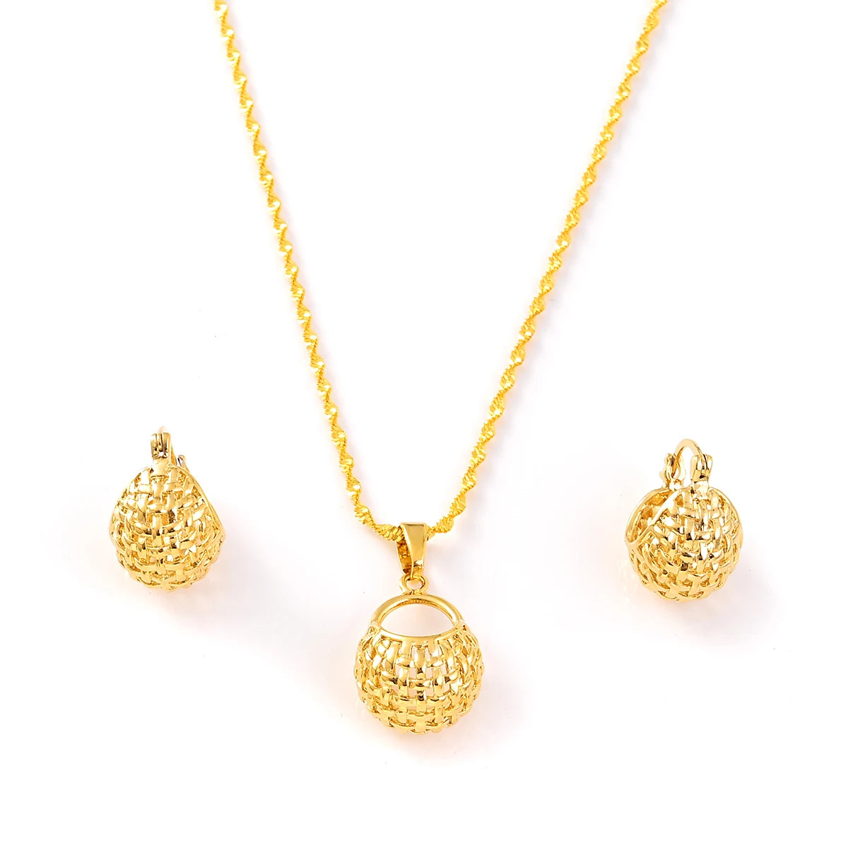 Ensemble de bijoux plaqué or 18 Karats pour femmes et filles
