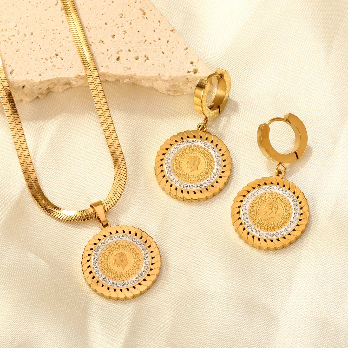 LUXUSTEEL ensemble bijoux.