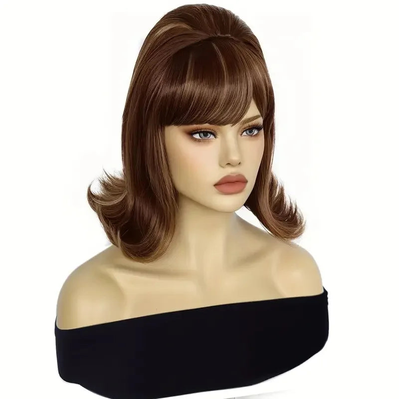 QQXCAIW Perruque de cheveux synthétiques