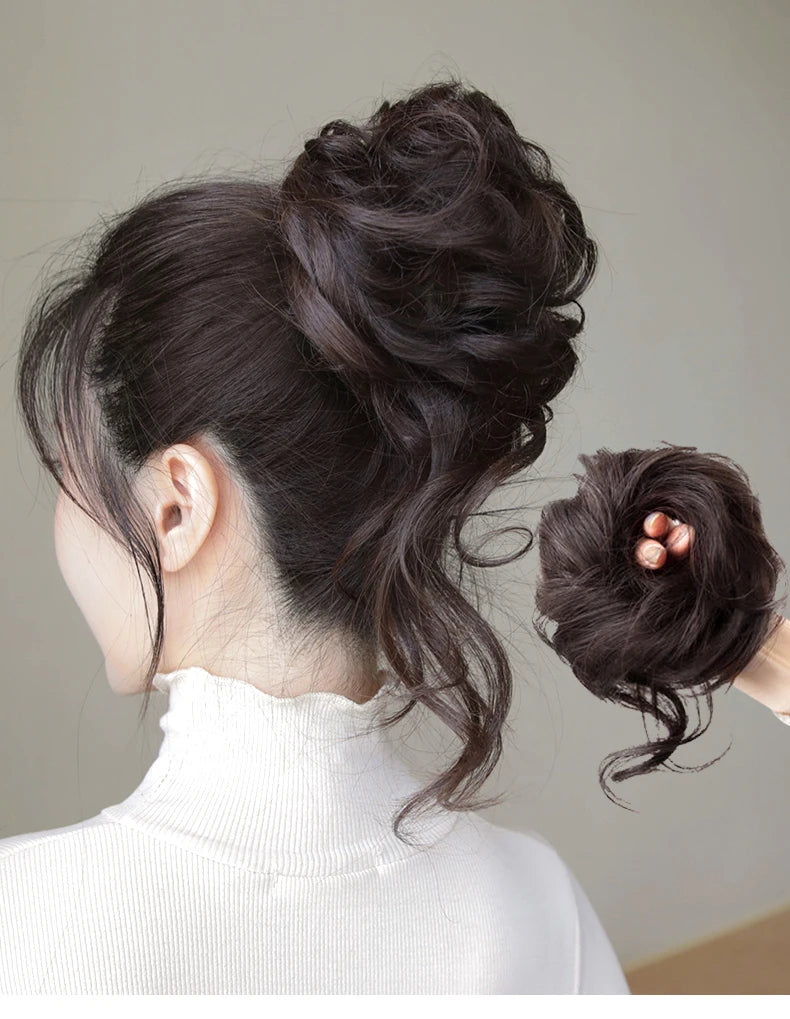 Bundles de cheveux humains chignon désordonné