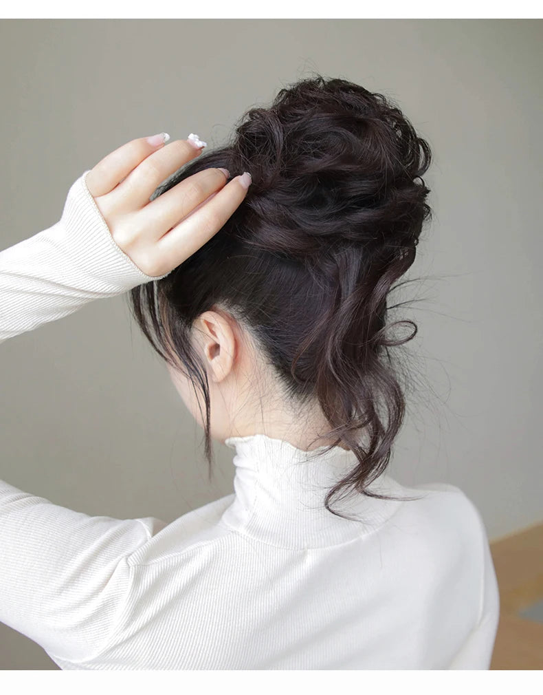 Bundles de cheveux humains chignon désordonné