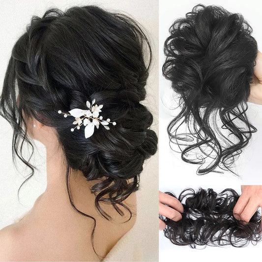 Bundles de cheveux humains chignon désordonné