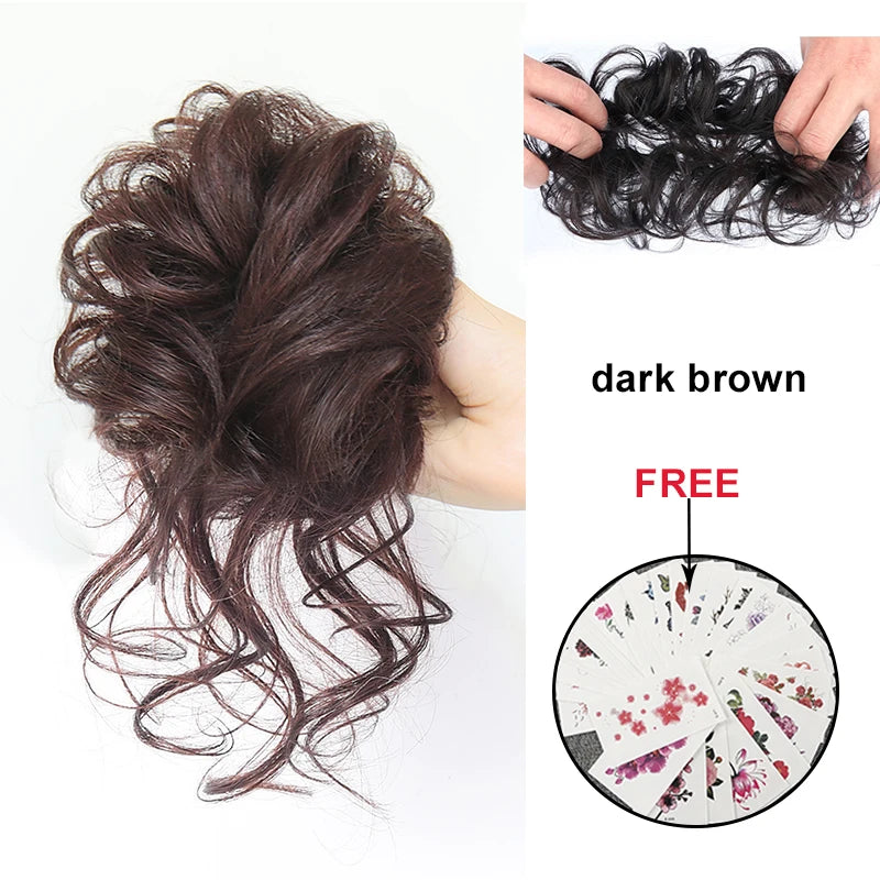 Bundles de cheveux humains chignon désordonné