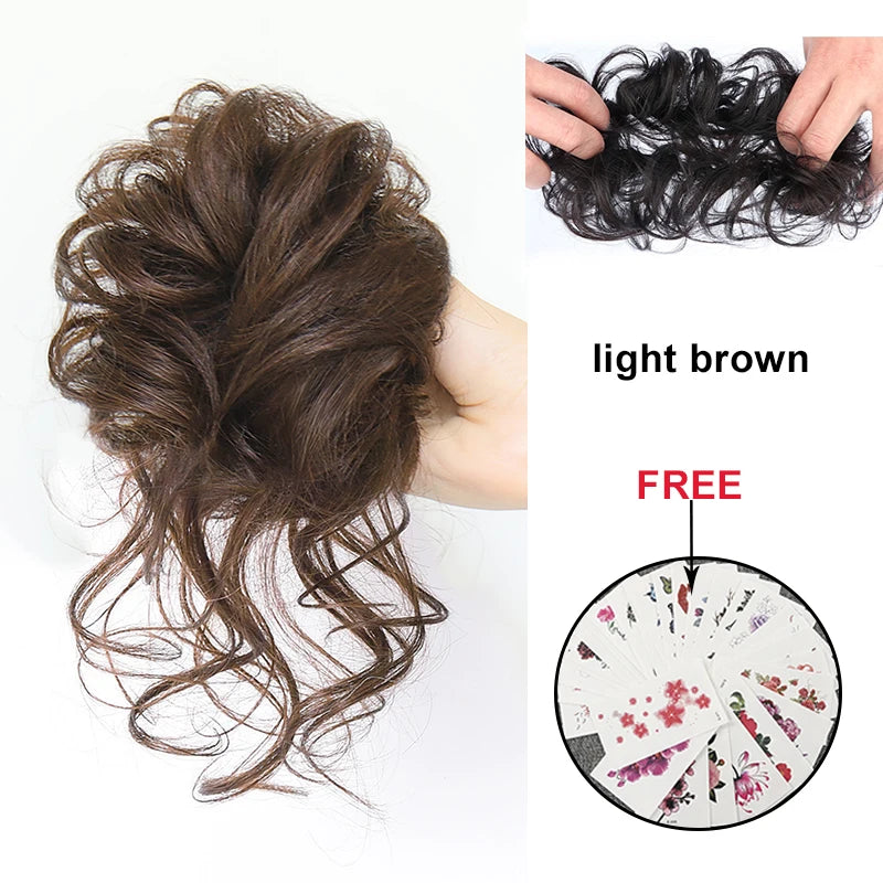 Bundles de cheveux humains chignon désordonné