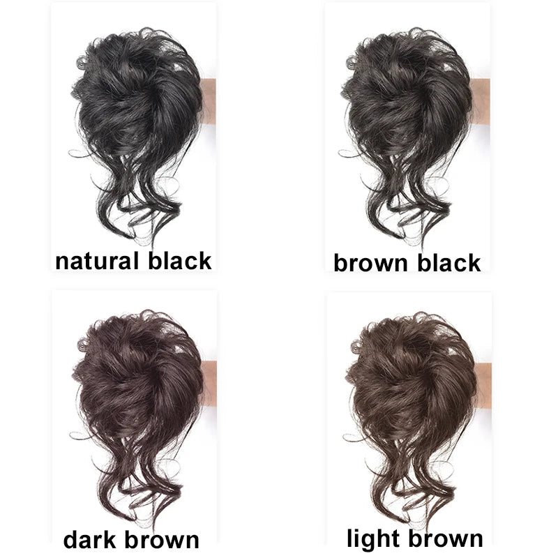 Bundles de cheveux humains chignon désordonné