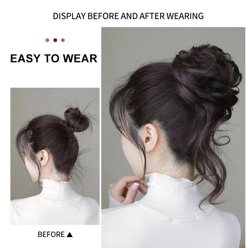 Bundles de cheveux humains chignon désordonné