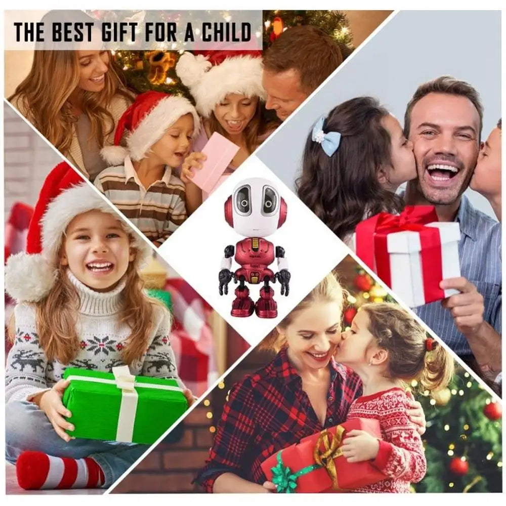 Jouet de tête de robot roi intelligent à détection tactile avec lumières LED