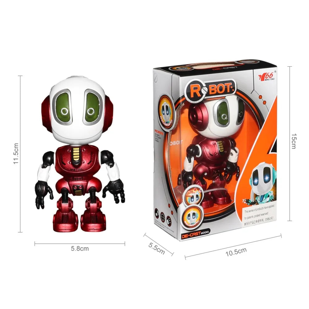 Jouet de tête de robot roi intelligent à détection tactile avec lumières LED