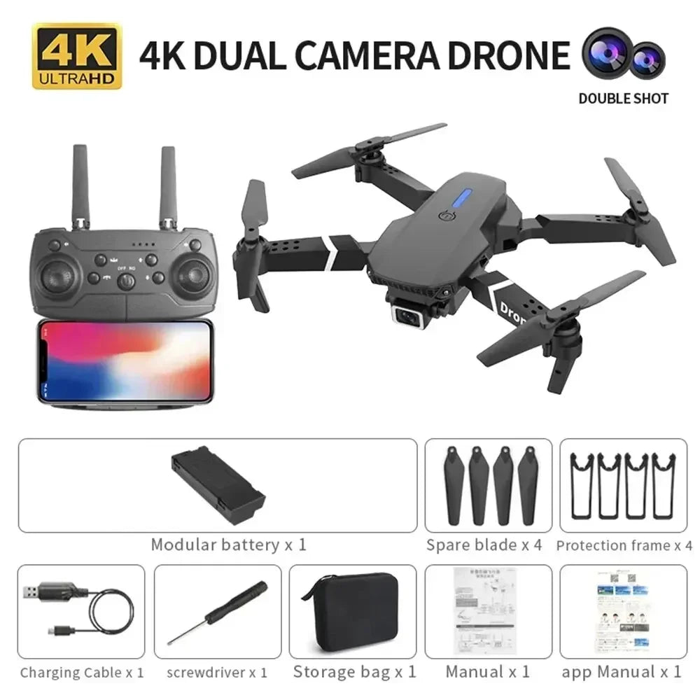 Drone professionnel grand Angle 4K E88