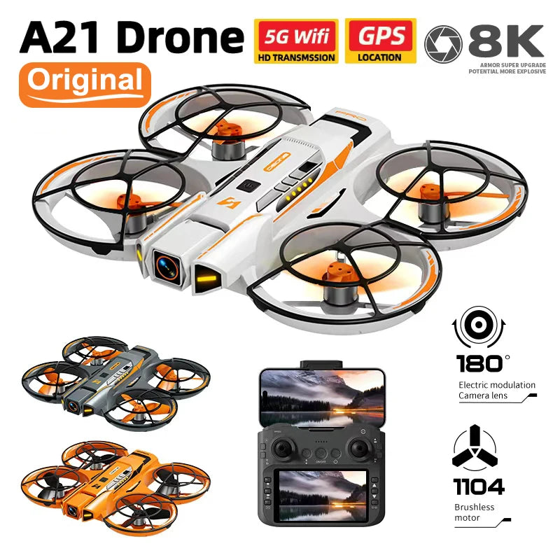 Nnouveau A21 Pro Mini Drone 4K professionnel 8K HD