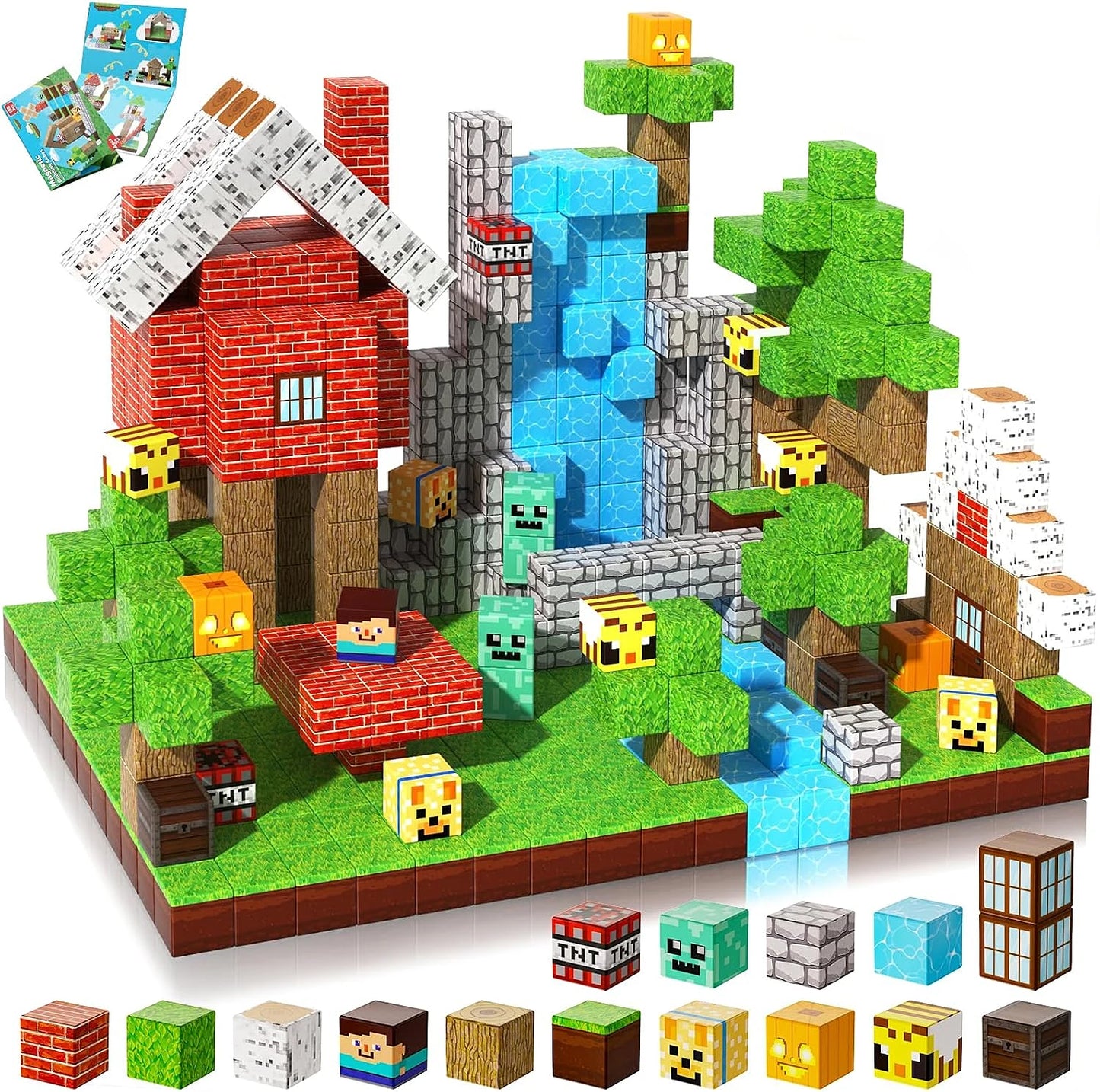 Blocs de construction magnétiques Mine World, pour garçon et fille de 3 ans et plus.